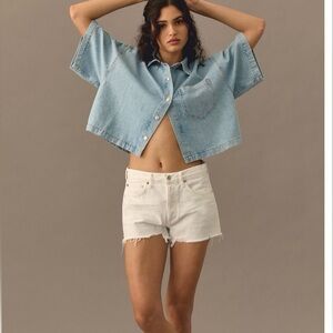 Agolde White High Rise Parker shorts size 28